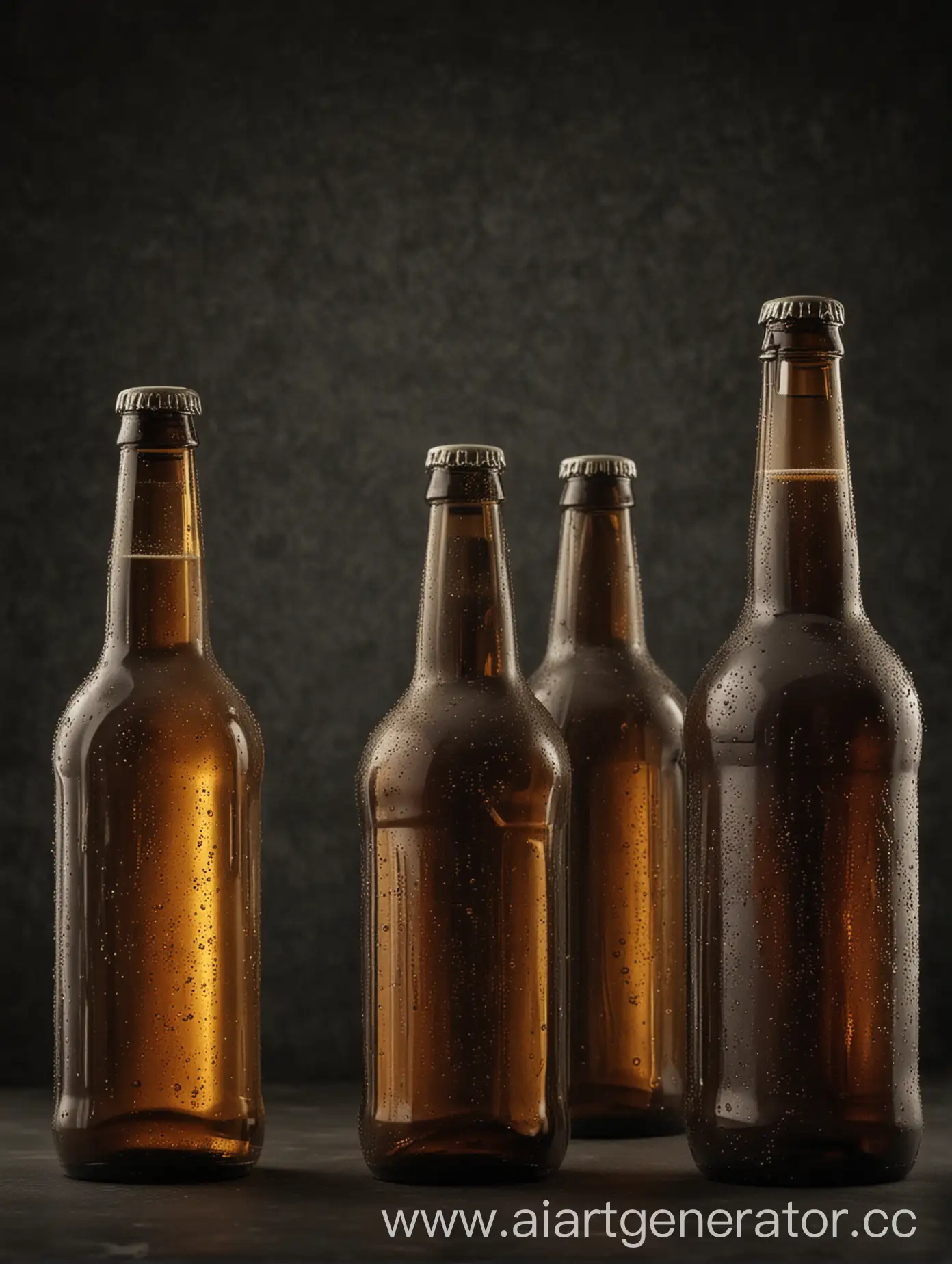 Dark-Background-Beer-Bottles-Refreshing-Brews-Against-Moody-Backdrop