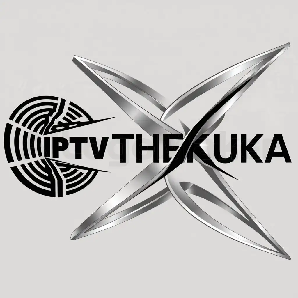a logo design,with the text "THEKUKA", main symbol:IptvTheKuka,complex,be used in Tv industry,clear background