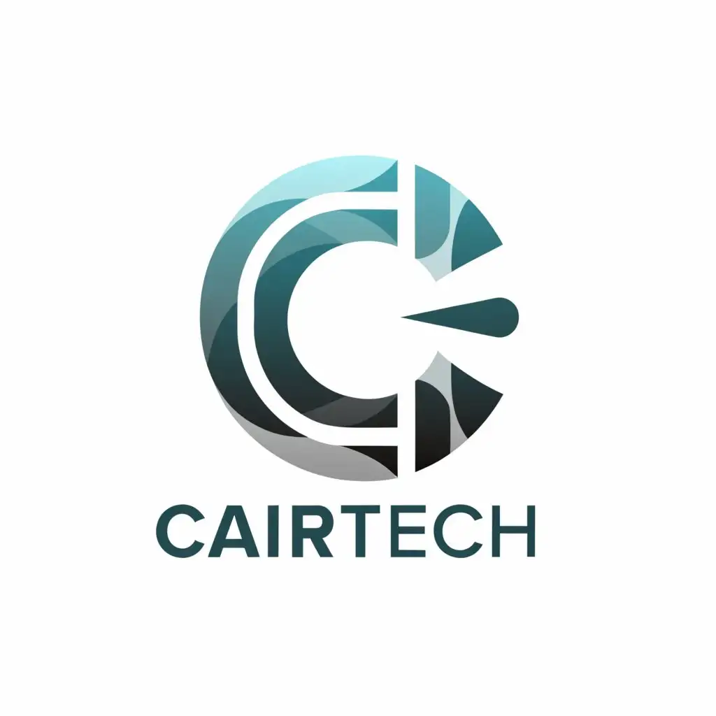a logo design,with the text "CAirTech", main symbol:The letter C, solid color, air purifier,Minimalistic,be used in Technology industry,clear background