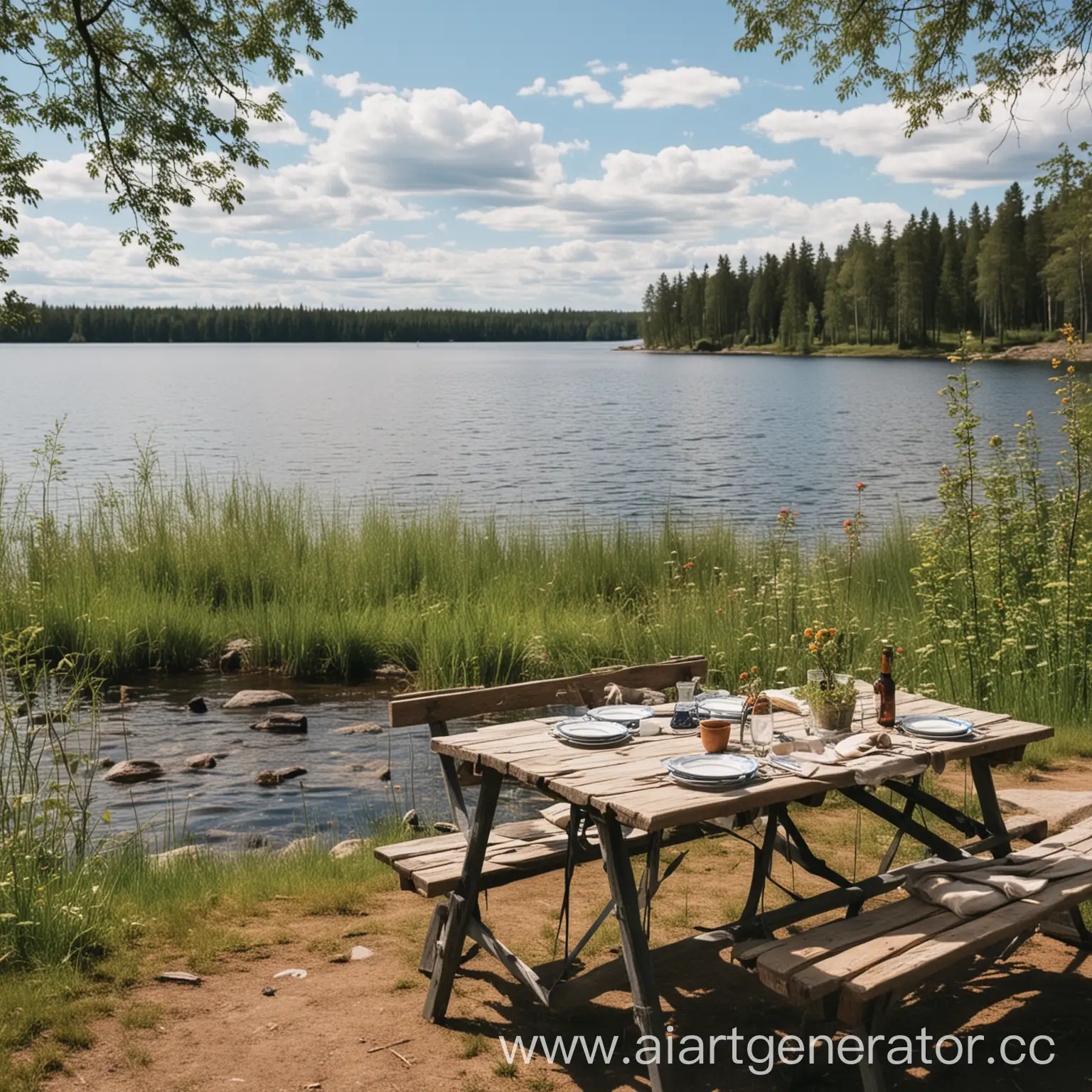 Scenic-Lakeside-Lunch-Spot-in-Finland-Enjoying-Summer-Dining-by-the-Lake