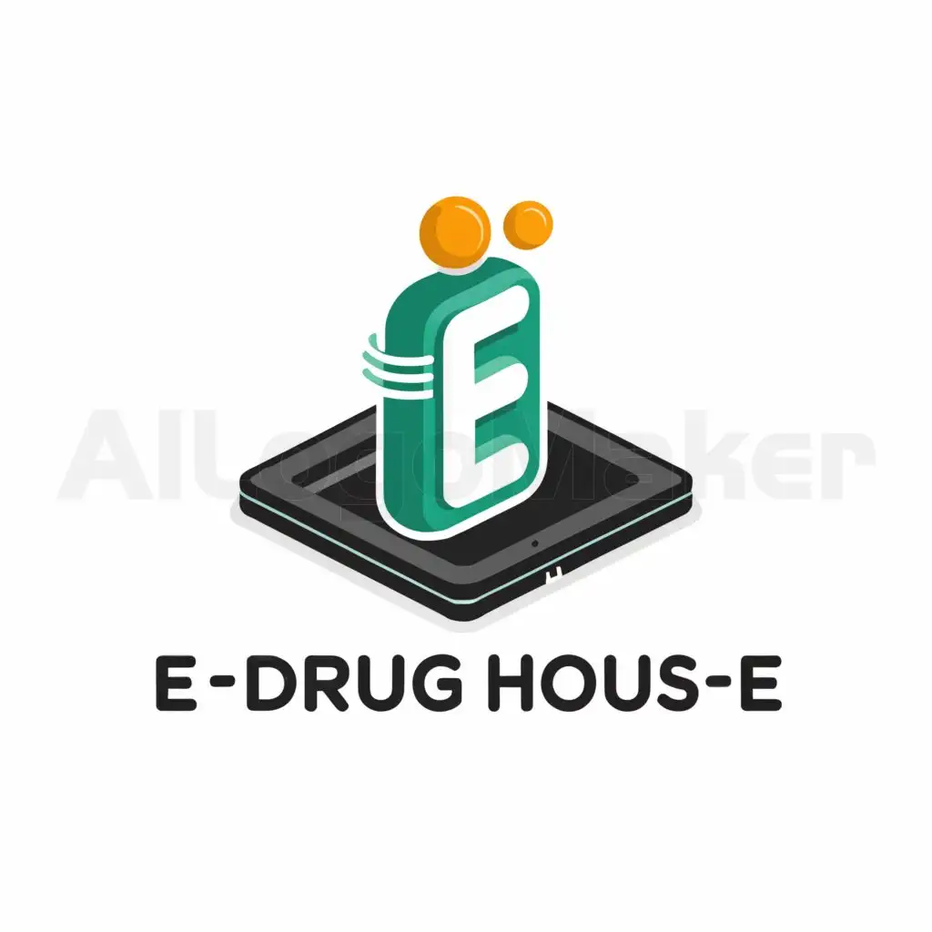 LOGO-Design-For-E-Drug-House-Modern-Medicine-Symbol-on-Clear-Background