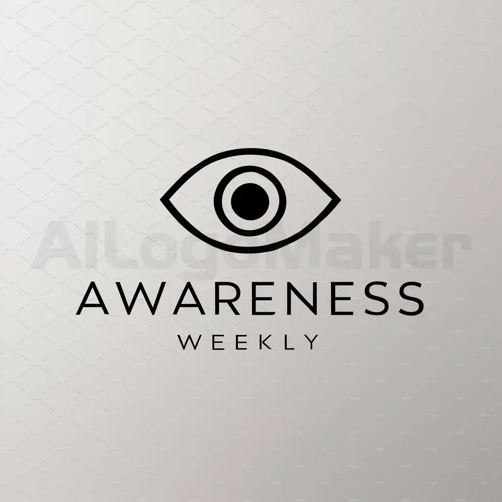a logo design,with the text "Awareness Weekly", main symbol:Awareness,Minimalistic,be used in Education industry,clear background