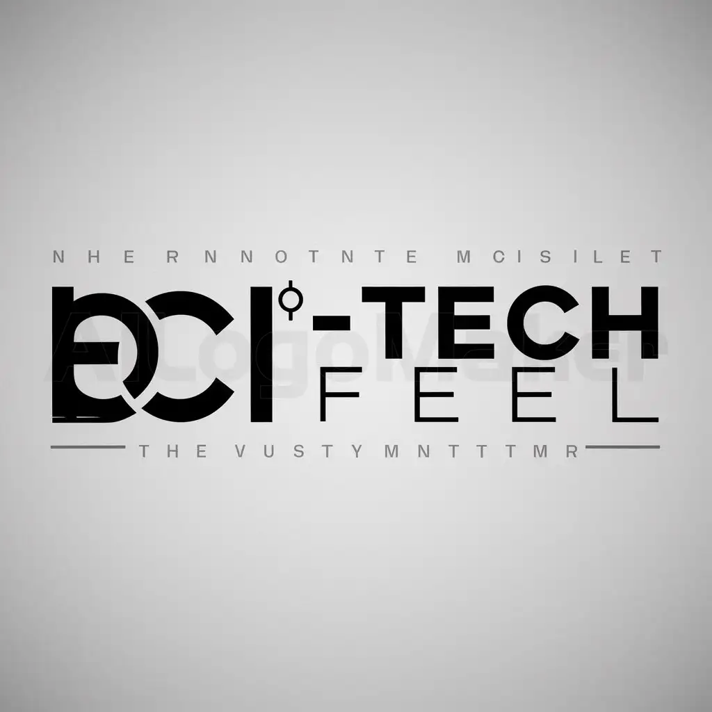 a logo design,with the text "sci-tech feel", main symbol:BC,Moderate,be used in Internet industry,clear background