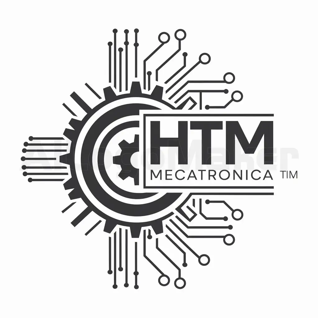 LOGO-Design-For-HTM-MECATRONICA-Gear-and-Circuit-Fusion-for-Versatile-Industrial-Appeal