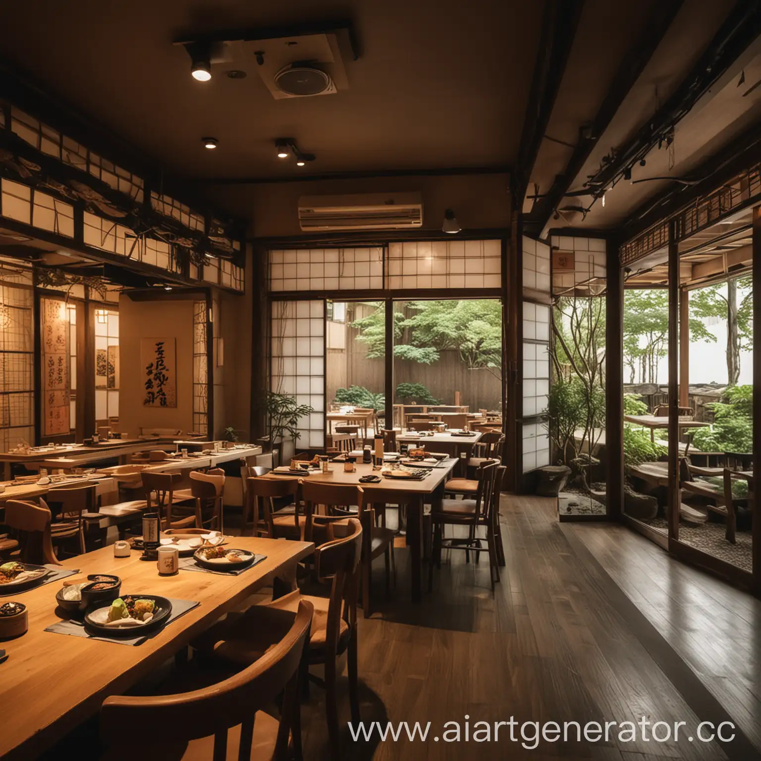 Interior-of-Authentic-Japanese-Cuisine-Restaurant