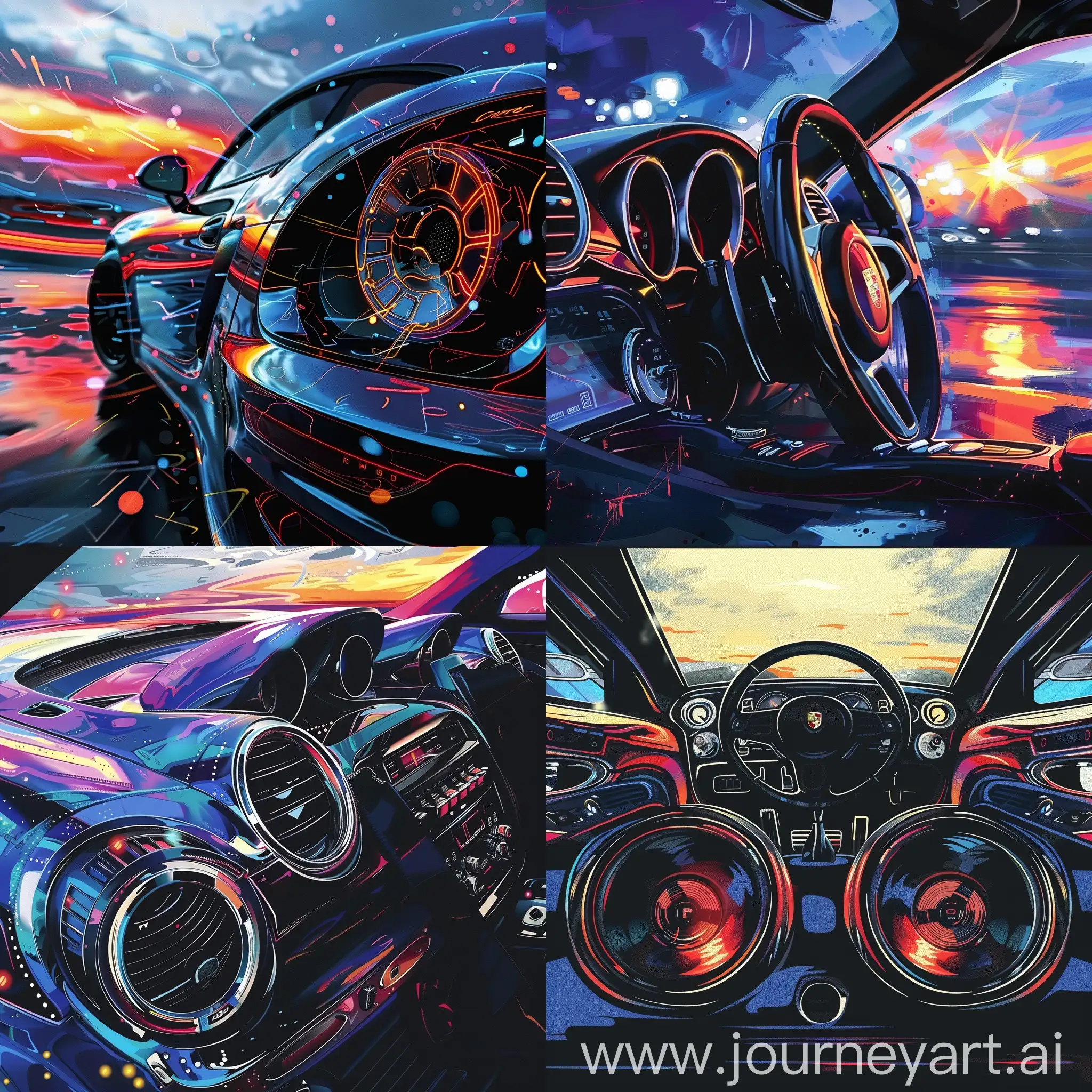 car audio background art