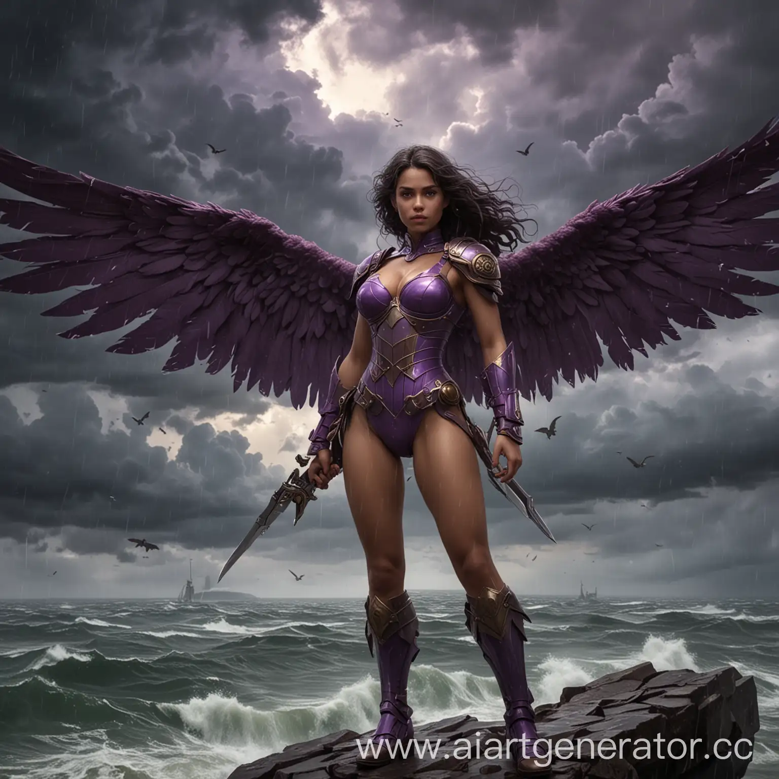 Violet Sorrengail with Xaden Riorson (personages from Fourth Wing) stand against the background of a stormy sky
