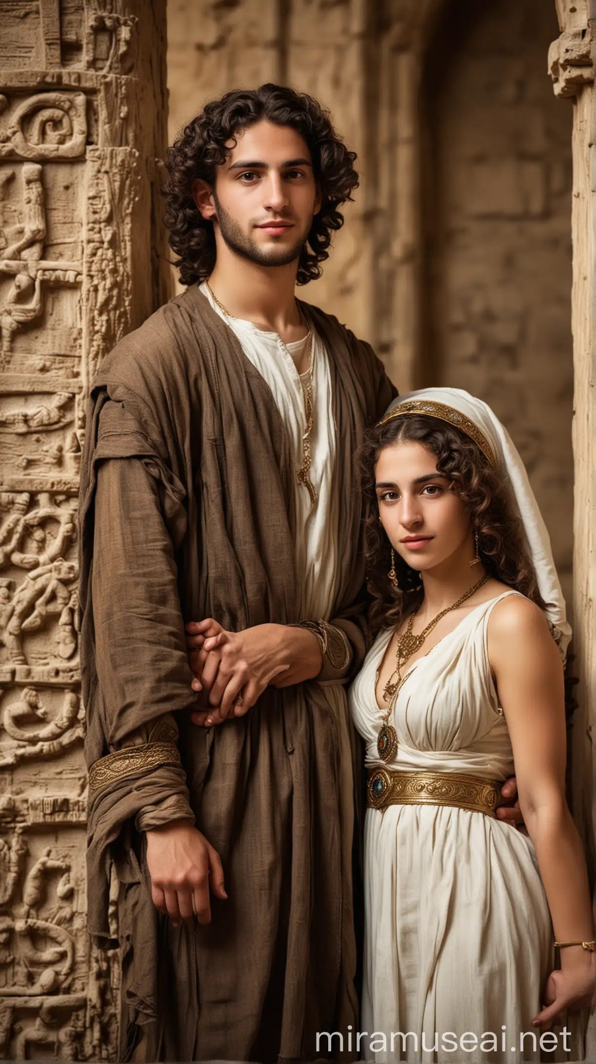 Fine Young Jewish Couple in Ancient World