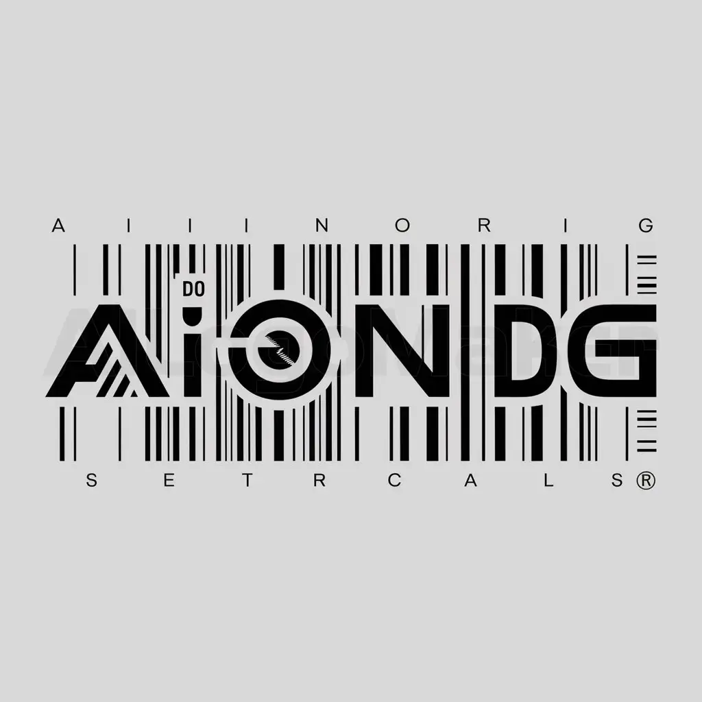a logo design,with the text "AION DG", main symbol:AION DG make barcode,Moderate,be used in 0 industry,clear background