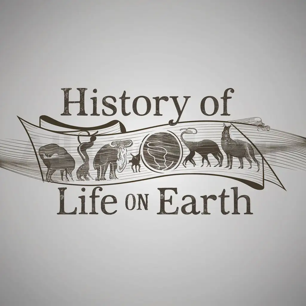 LOGO-Design-for-History-of-Life-on-Earth-Dynamic-Evolution-Theme-with-Earth-DNA-Motifs