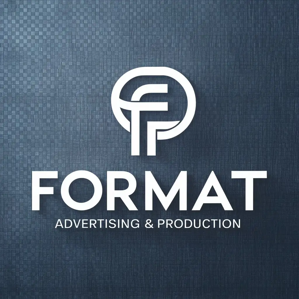 a logo design,with the text "Format", main symbol: Advertising production "Format" (already in English),complex,be used in Advertisement industry,clear background