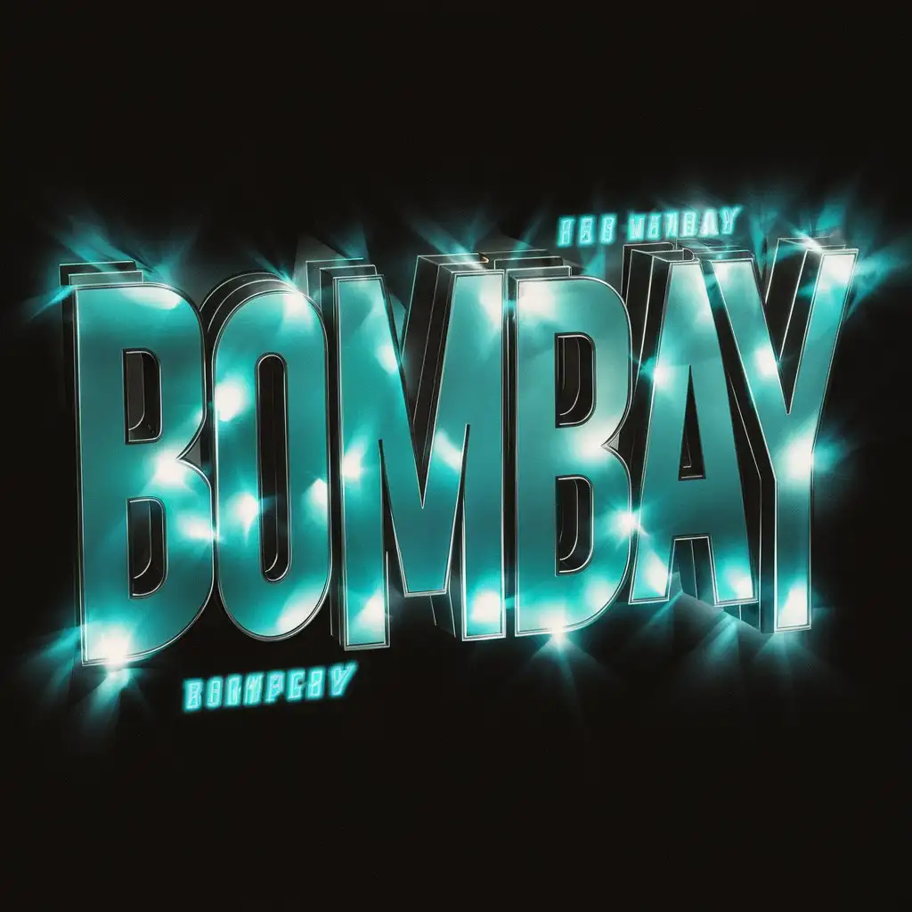 3D Rapper Single Cover on Turquoise Background Bombay