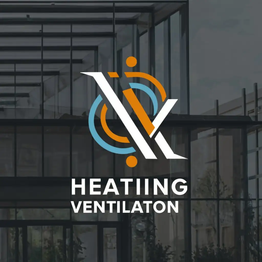 a logo design,with the text "Heating ventilation", main symbol:OV and K,Moderate,be used in Construction industry,clear background