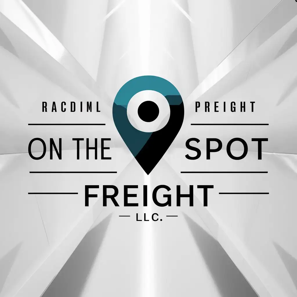 a logo design,with the text "On the spot freight LLC", main symbol:A gps marker pin used in navigation applications will be the center of logo integrated within text. white background.,Moderate,clear background
