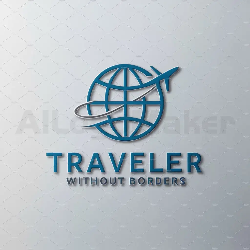 a logo design,with the text "Traveler without borders", main symbol:create an isotype about a tour agency,Minimalistic,clear background