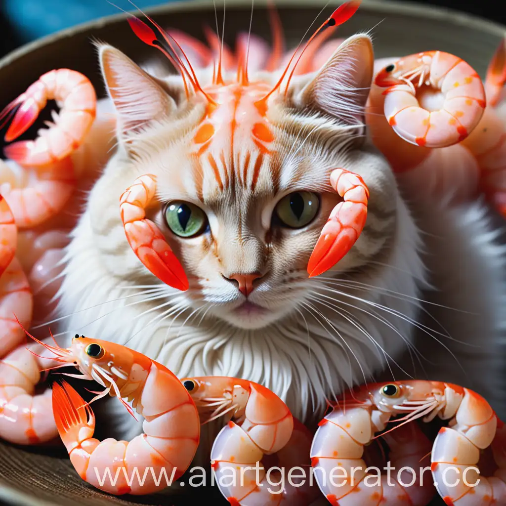 Cat-and-Shrimp-Underwater-Exploration