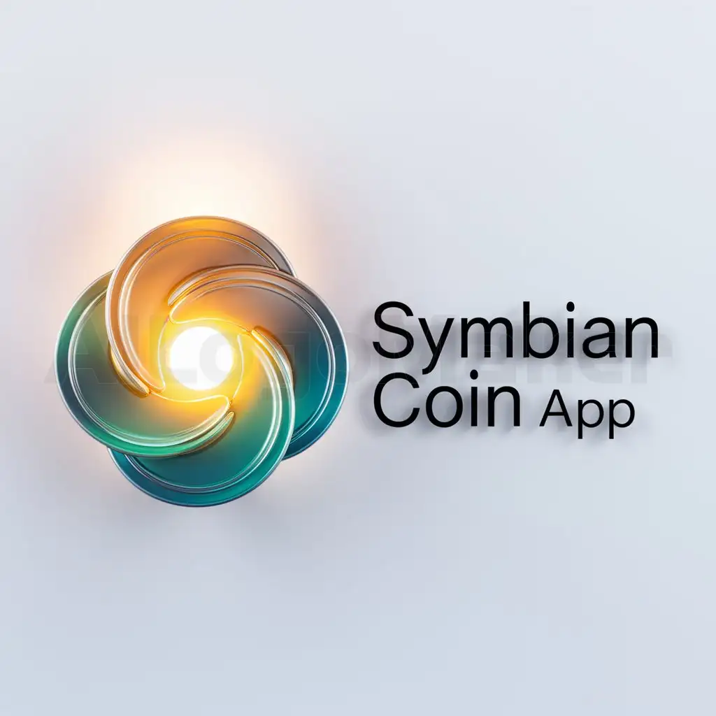a logo design,with the text "SYMBIAN COIN App", main symbol:create hd 4d colorful logo for app SYMBIAN COIN App,Moderate,be used in Finance industry,clear background