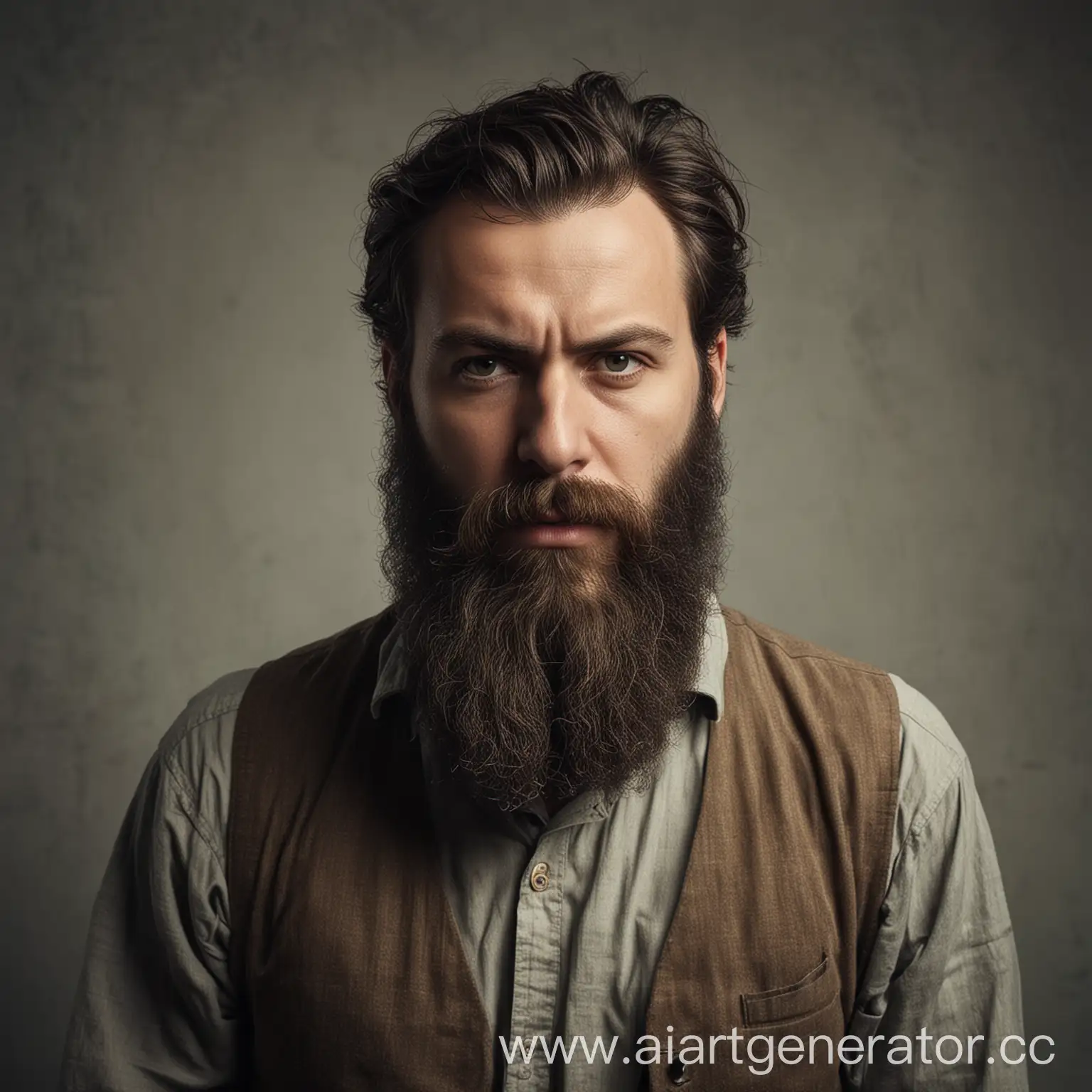 Portrait-of-a-Confident-Bearded-Man-Standing-Frontal