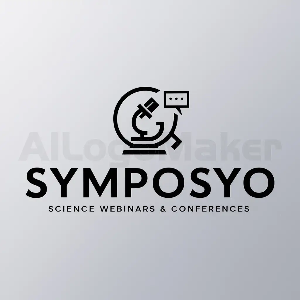 a logo design,with the text "Symposyo", main symbol:science webinar conferences,Moderate,be used in Events industry,clear background