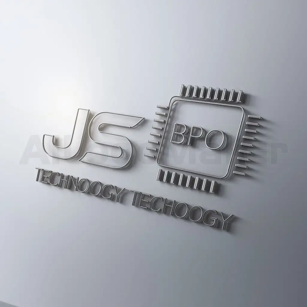a logo design,with the text "JS", main symbol:BPO,Moderate,be used in Technology industry,clear background
