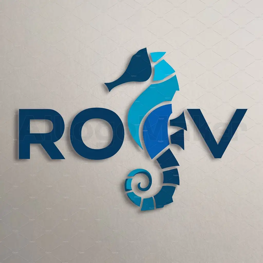 LOGO-Design-For-ROV-Modern-Seahorse-Engineering-Emblem-in-Various-Shades-of-Blue