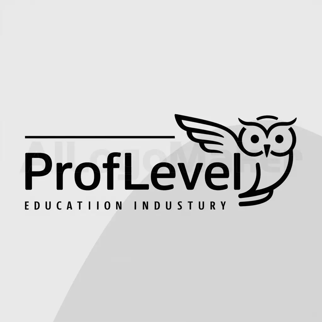 a logo design,with the text "Proflevel", main symbol:Sova,Moderate,be used in Education industry,clear background