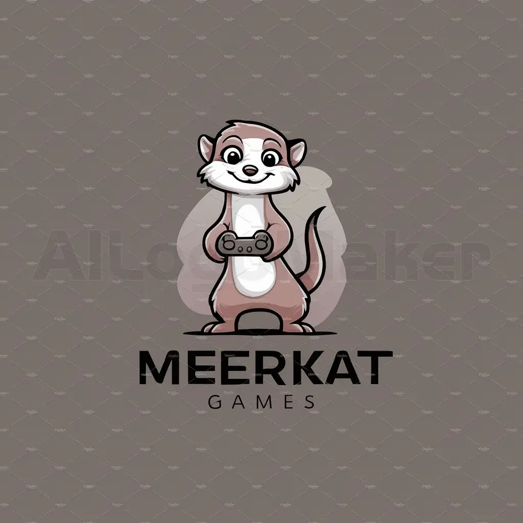 LOGO-Design-for-Meerkat-Games-Playful-Meerkat-Symbol-on-Clear-Background
