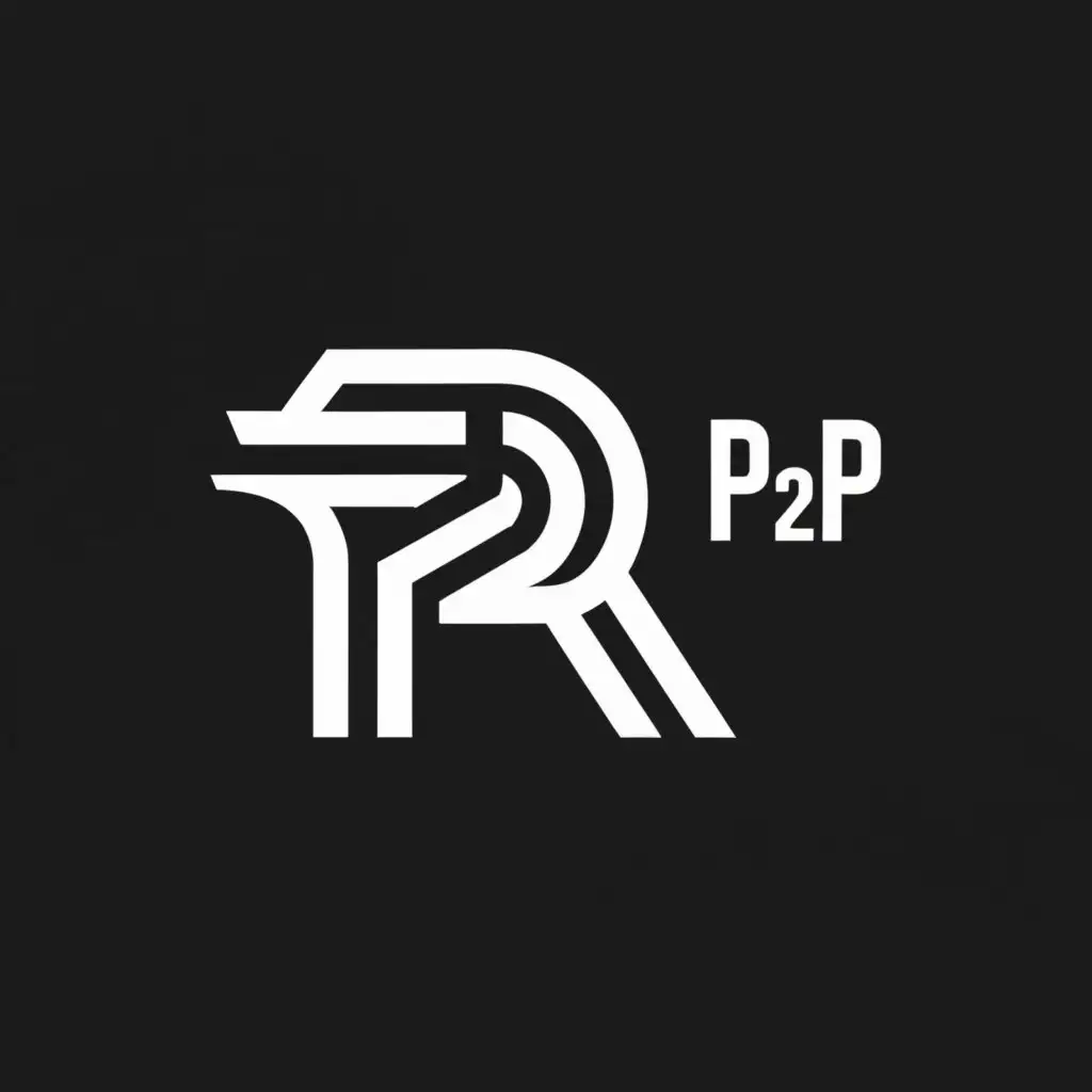 a logo design,with the text "P2P", main symbol:Robotic Dog,Moderate,clear background
