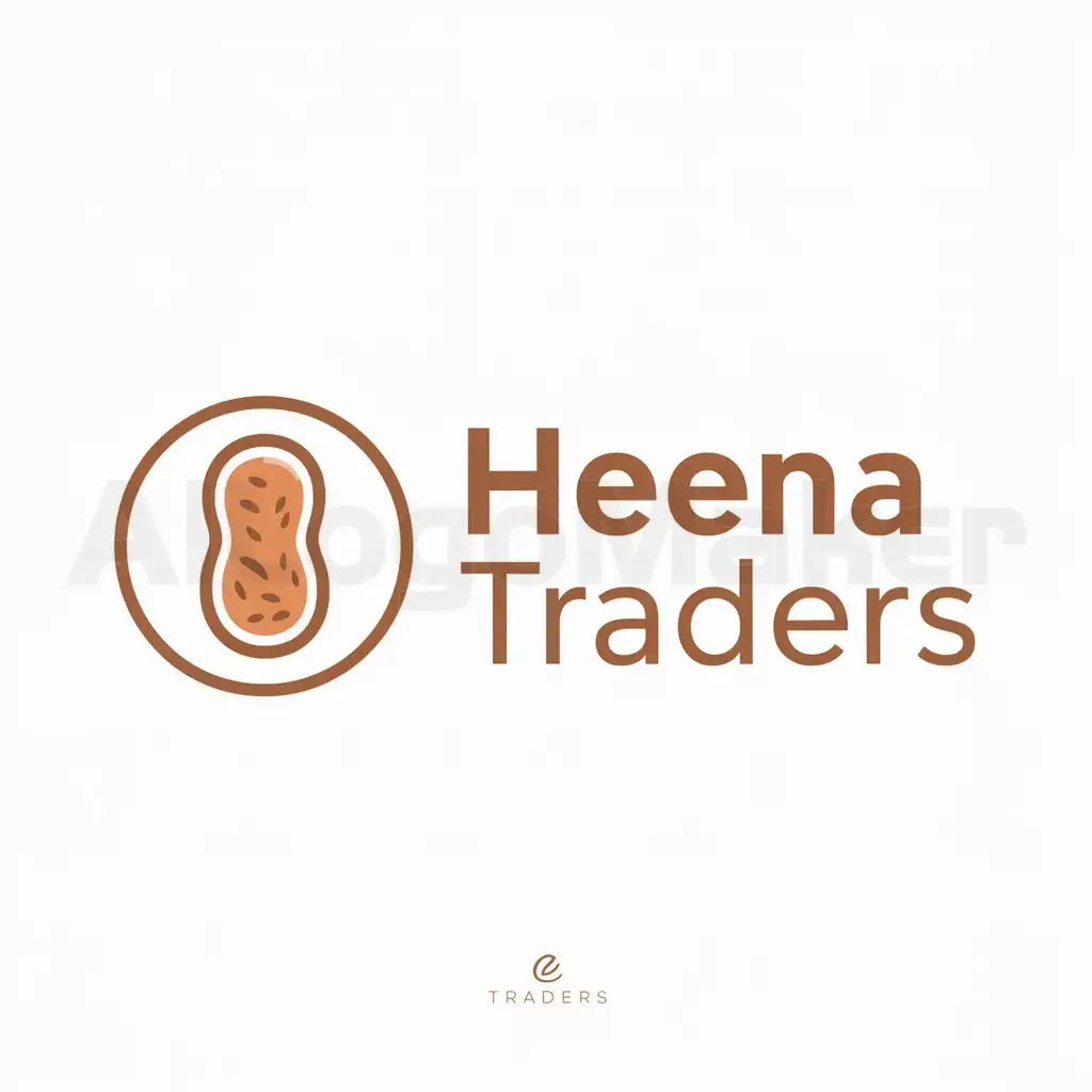 a logo design,with the text "HEENA TRADERS", main symbol:peanuts,Moderate,be used in Others industry,clear background