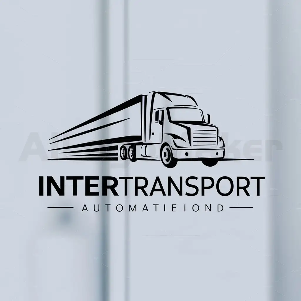 a logo design,with the text "Intertransport", main symbol:road truck,Moderate,be used in Automotive industry,clear background