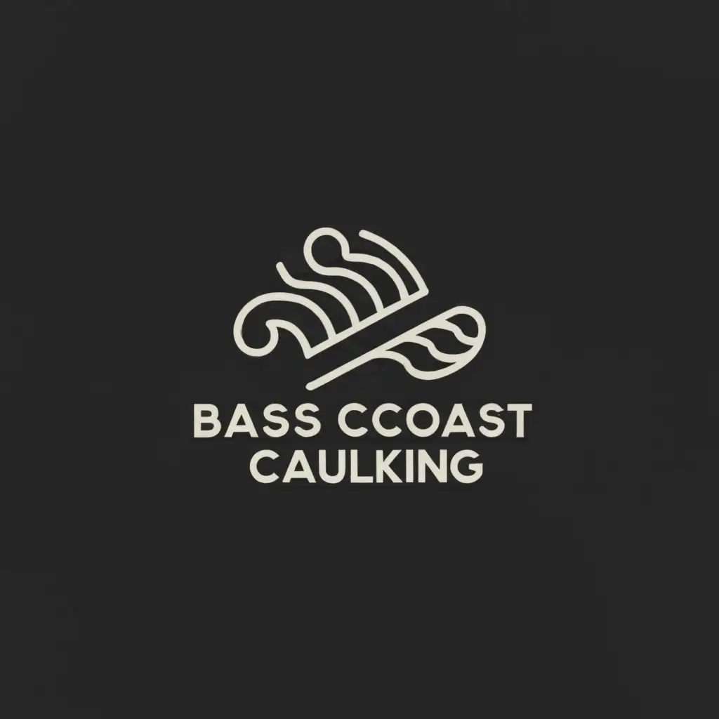 a logo design,with the text "Bass Coast Caulking", main symbol:Caulk,Minimalistic,be used in Construction industry,clear background