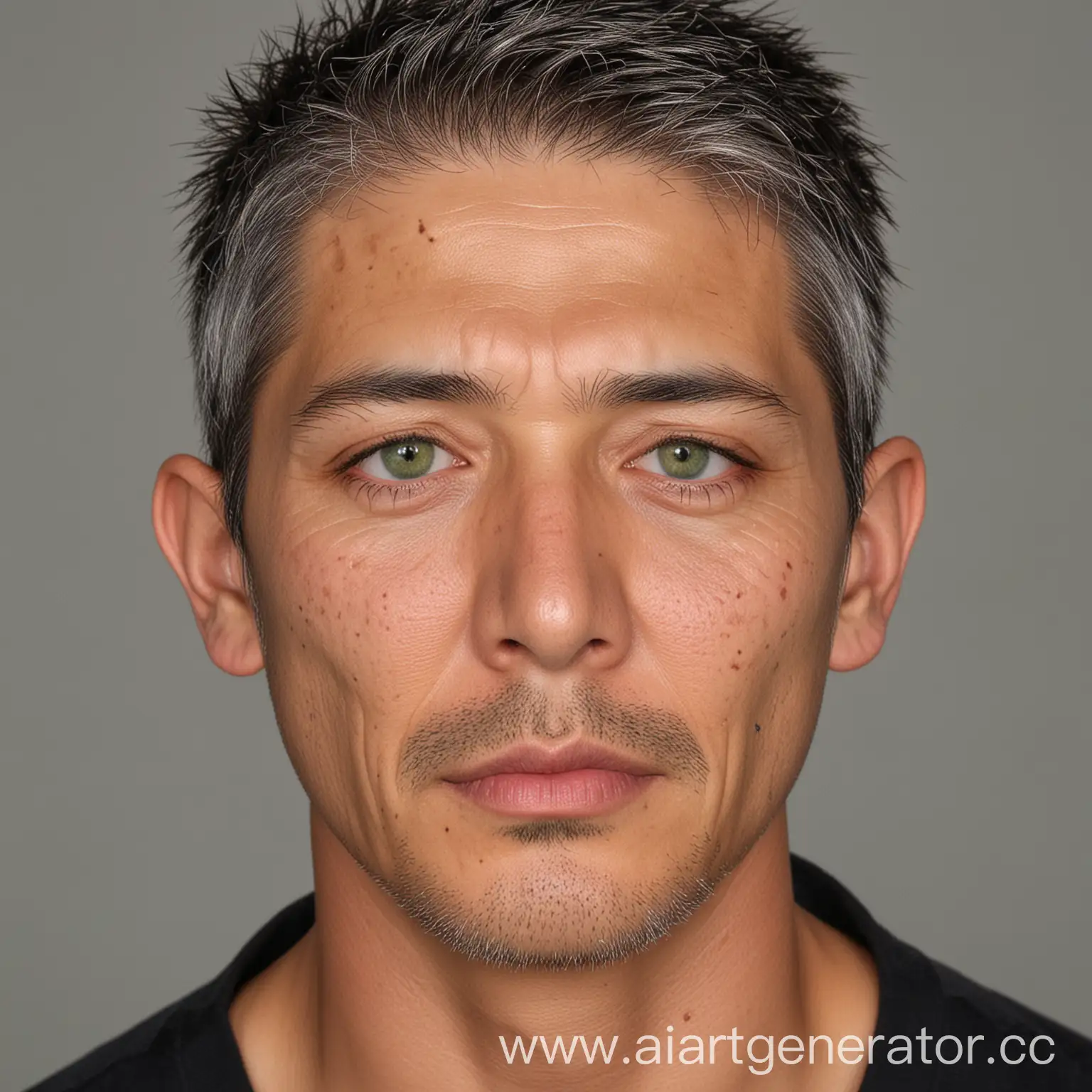 Asian-Man-with-Scars-and-Green-Eyes-Portrait-of-a-Mature-Male-with-Unique-Features