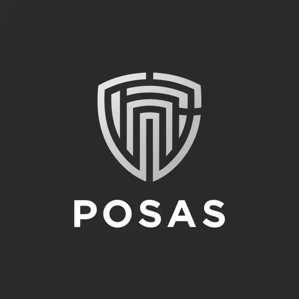 a logo design,with the text "posas", main symbol:steel plate,Moderate,clear background