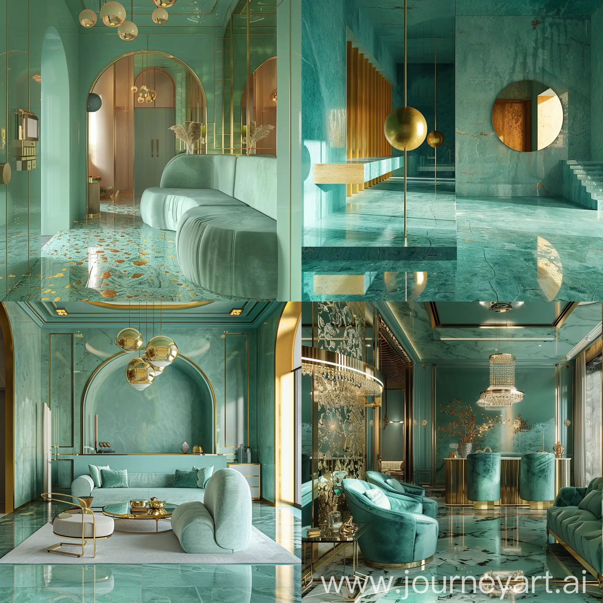 Luxurious-TurquoiseGreen-and-Gold-Interior-Design-with-Systemic-Logic