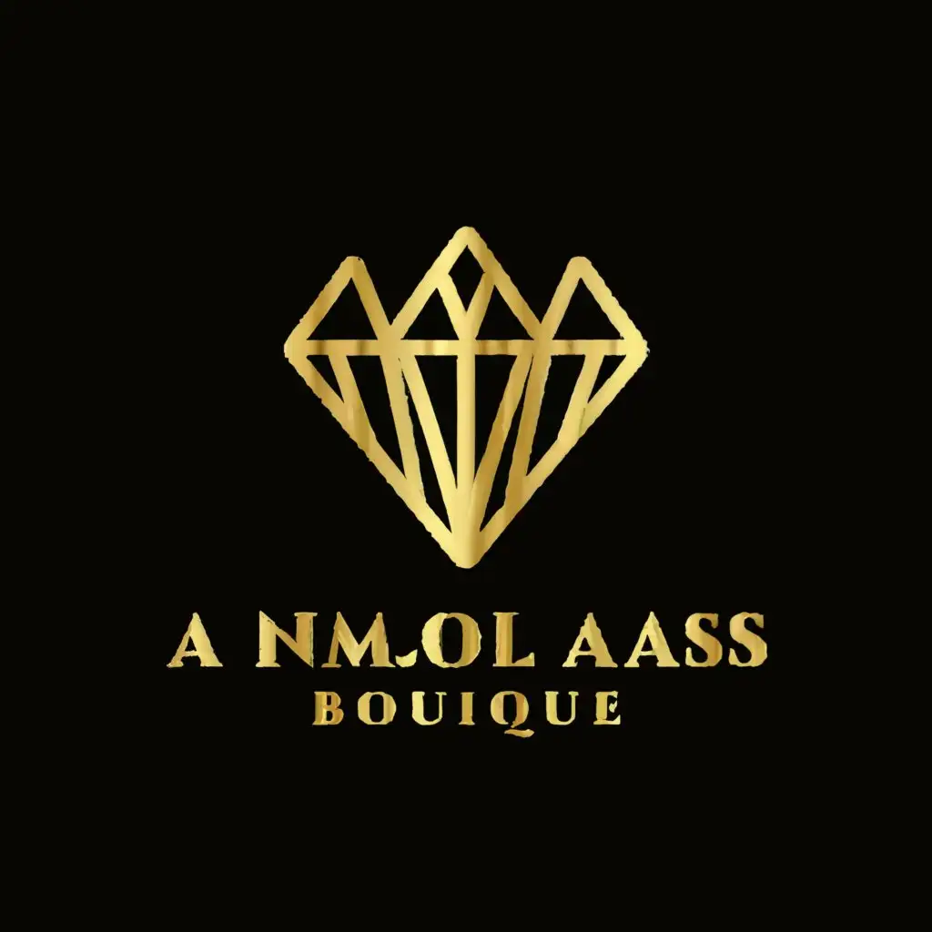 a logo design,with the text "anmol aas boutique", main symbol:anmol aas,Moderate,be used in boutique industry,clear background