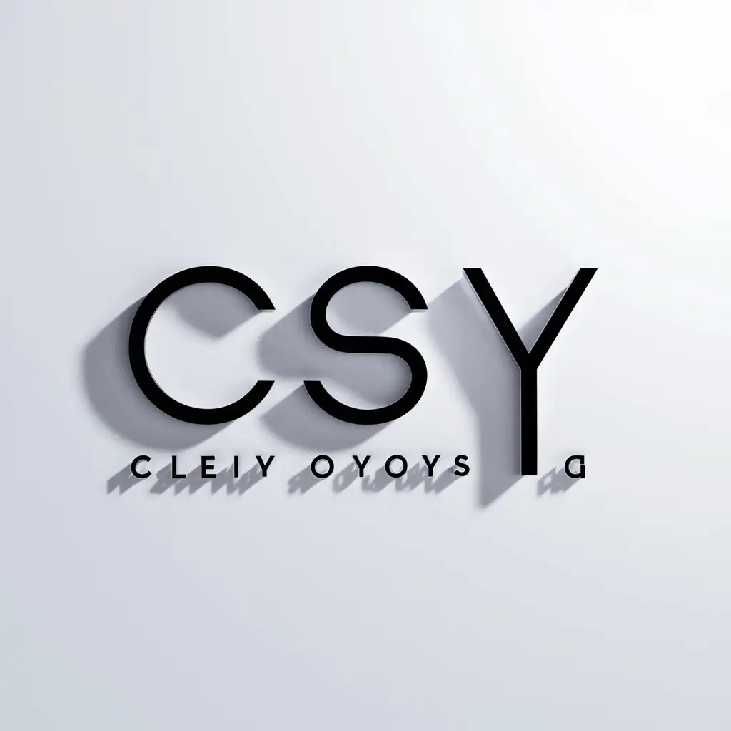 LOGO-Design-For-CSY-Modern-Typography-with-Clear-Background