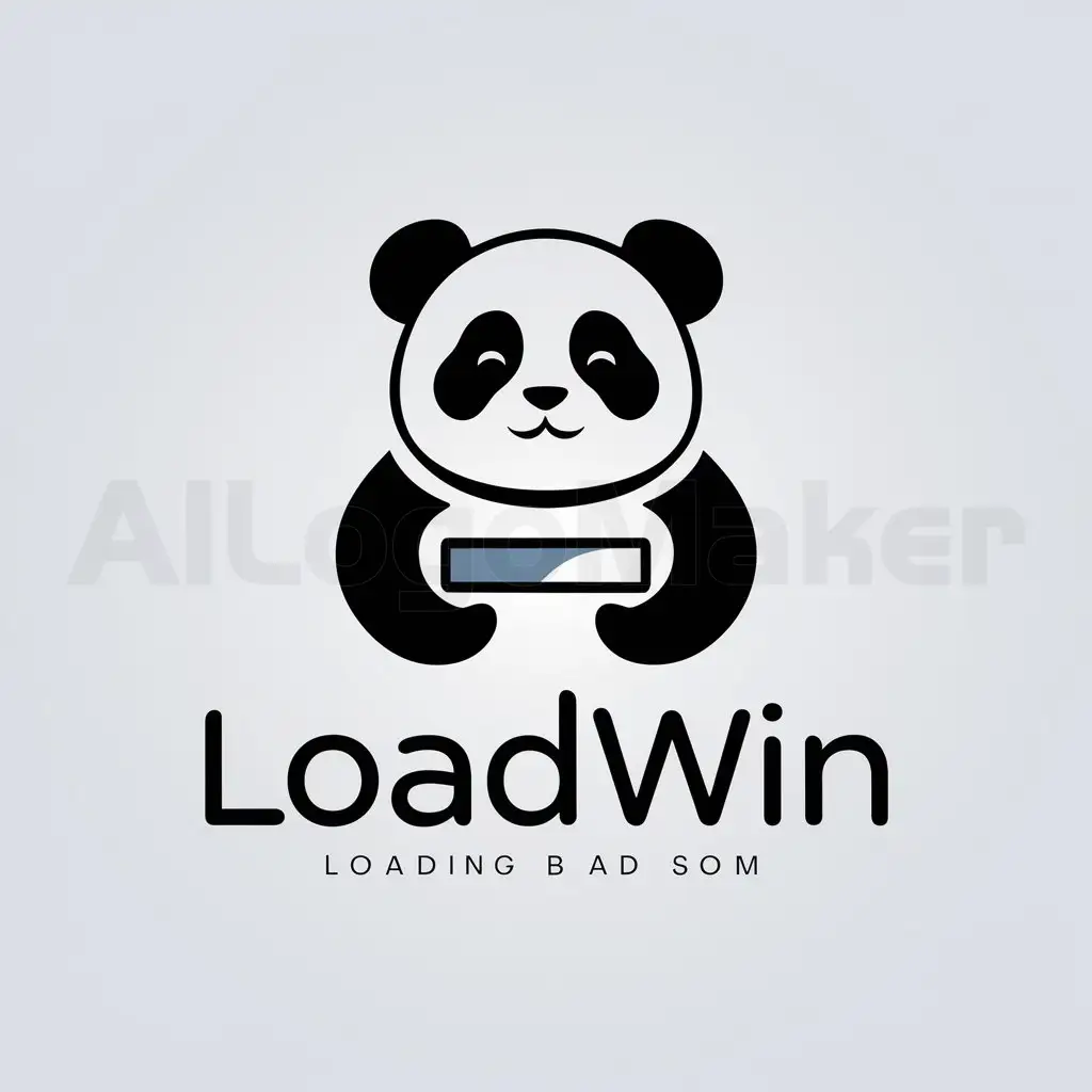 a logo design,with the text "Loadwin", main symbol:panda,Moderate,clear background