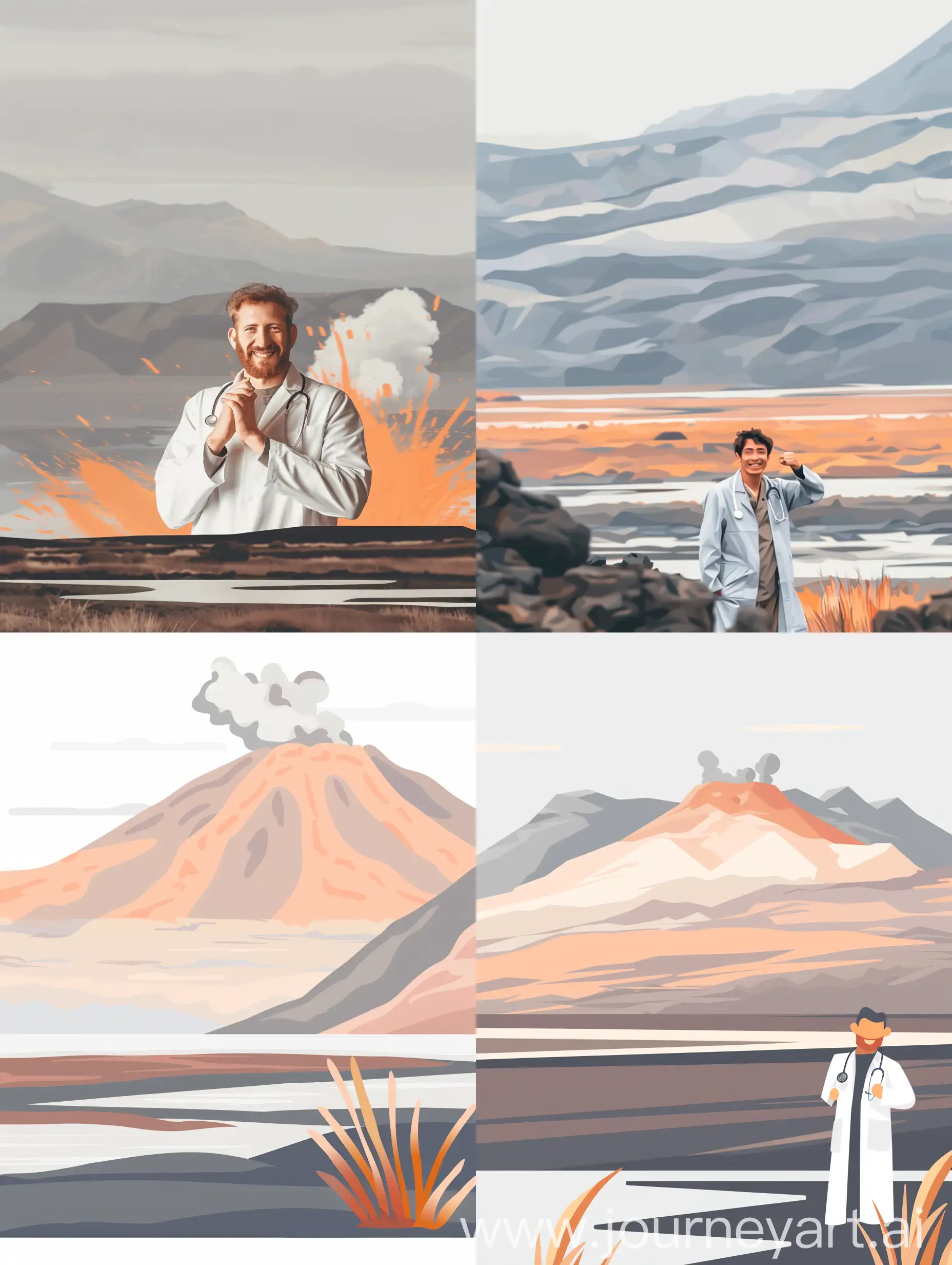 Celebratory-Gray-and-Orange-Volcano-Scene-with-Doctor