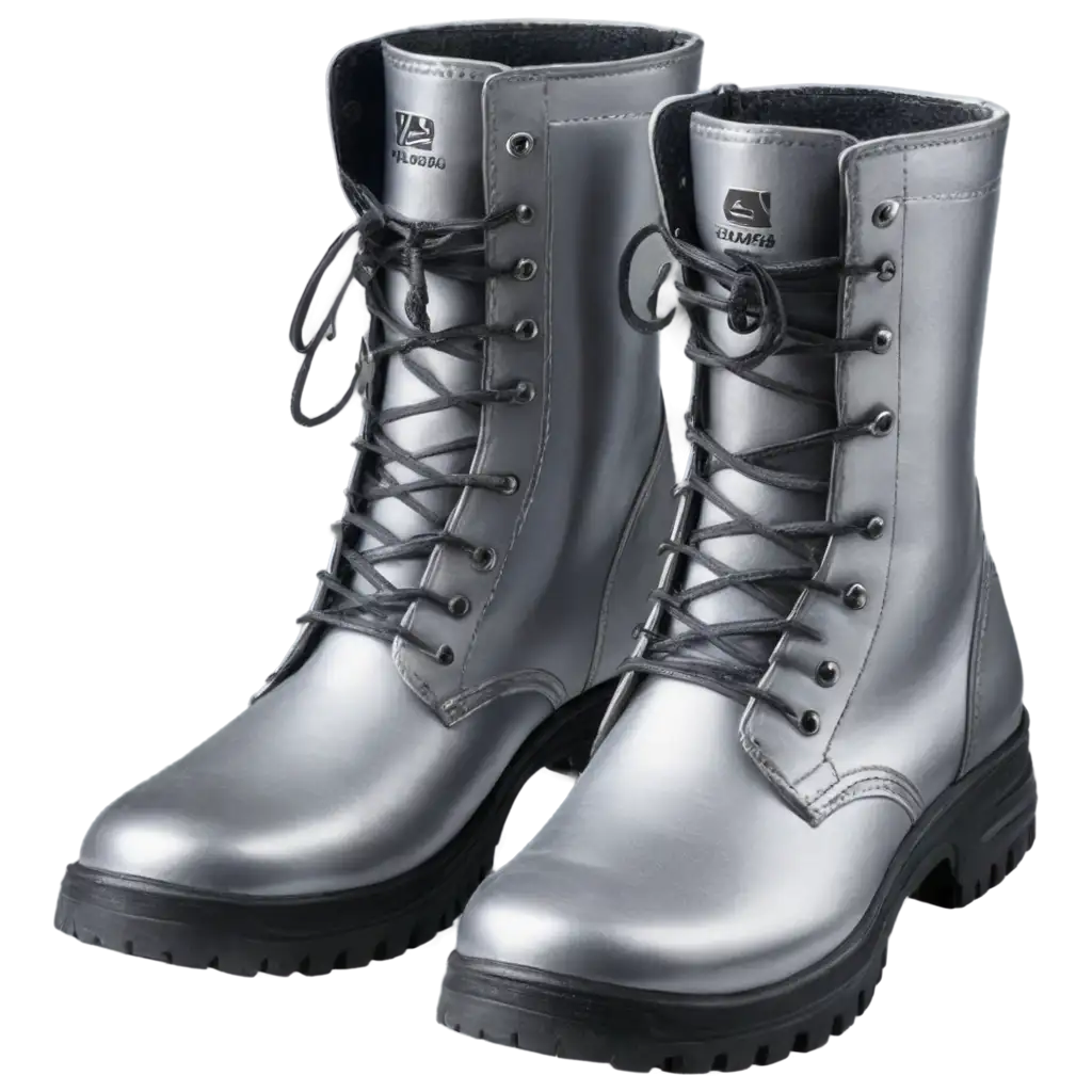 silver adventure boots, perfect as a video game asset