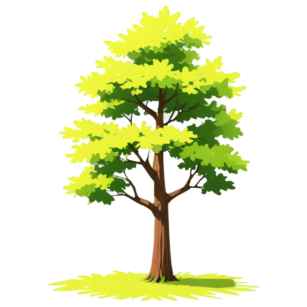 anime style cartoon tree