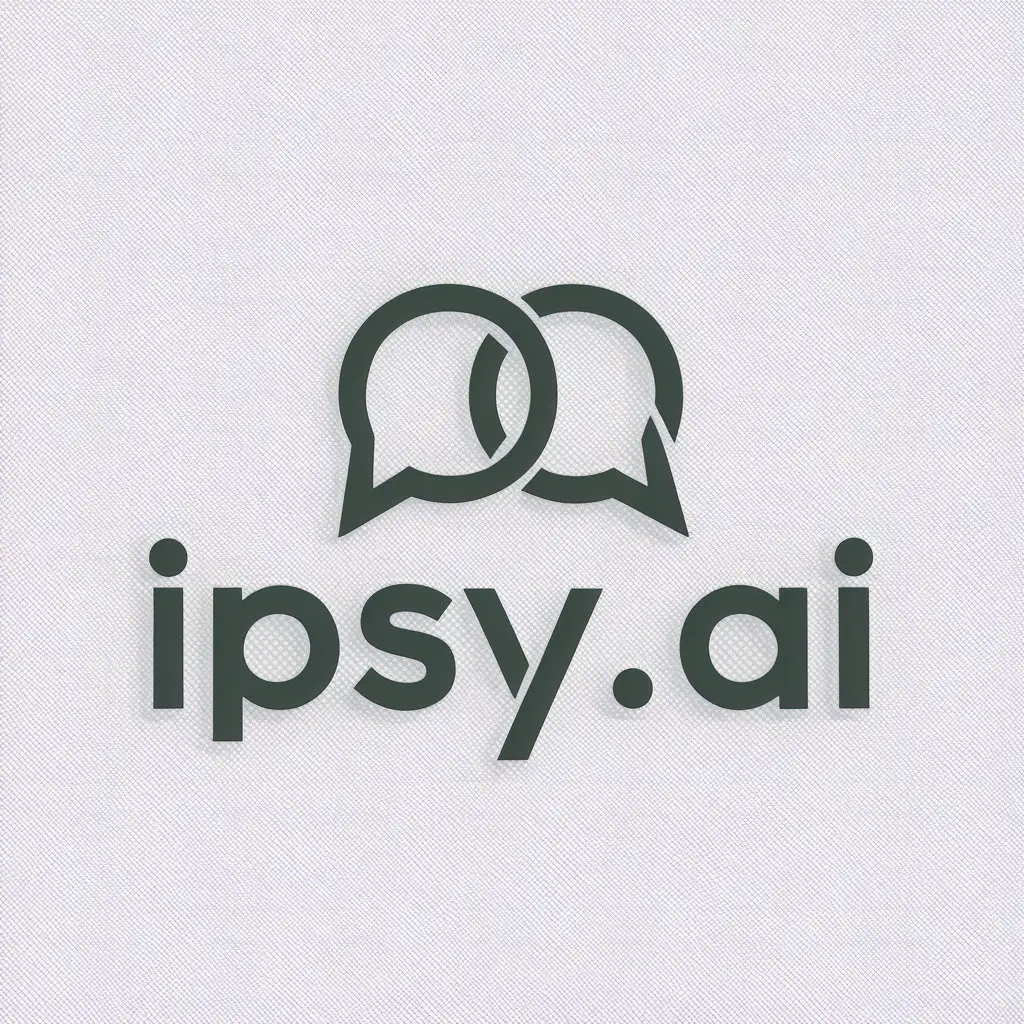 a logo design,with the text "ipsy.ai", main symbol:Two dialogue bubbles,Minimalistic,be used in Medical Dental industry,clear background