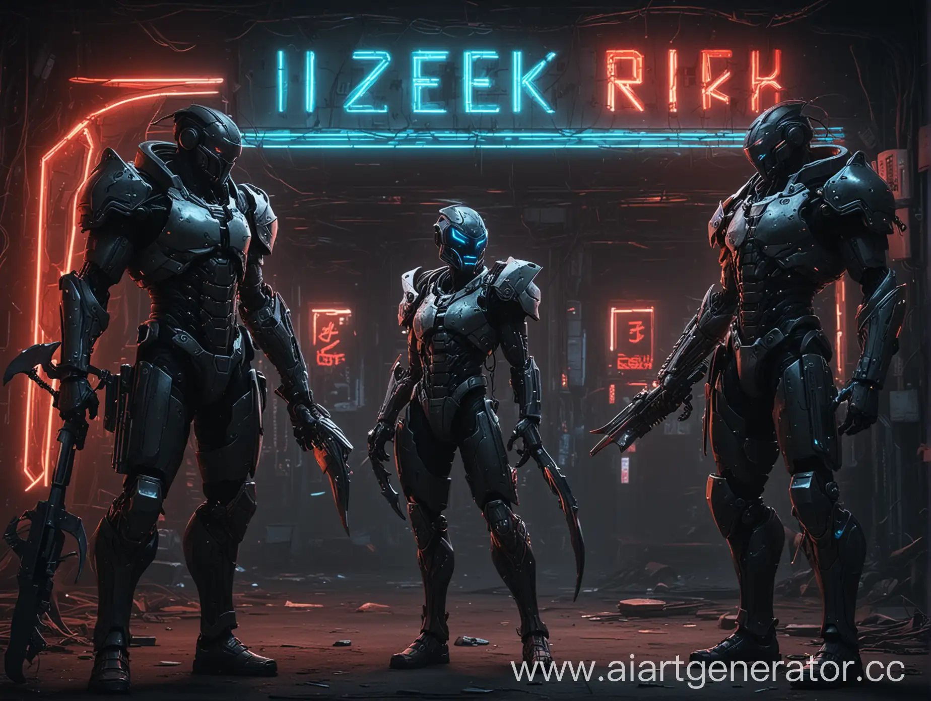 Neon-Cyber-Soldiers-with-Scythes-Confrontation-at-Izek