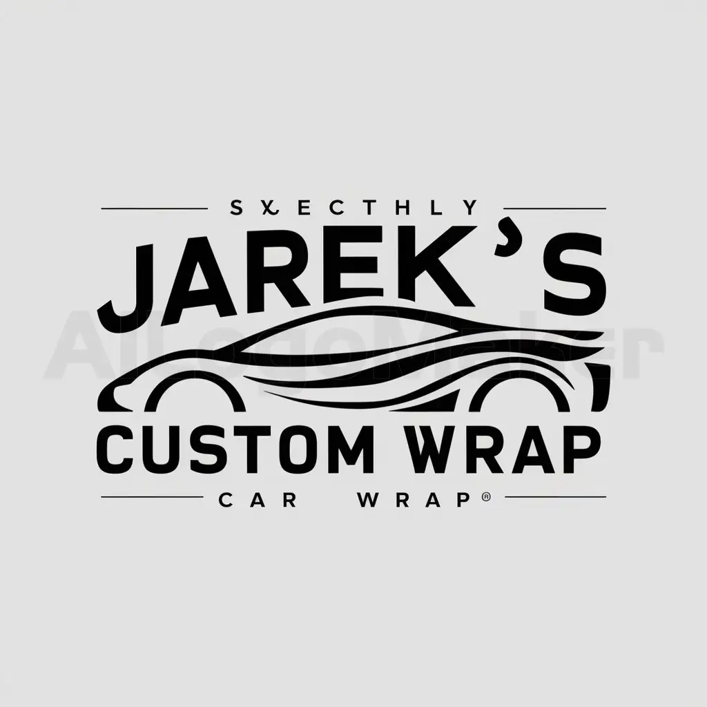 a logo design,with the text "Jarek's Custom Wrap", main symbol:Car foil,Moderate,be used in car wrap industry,clear background