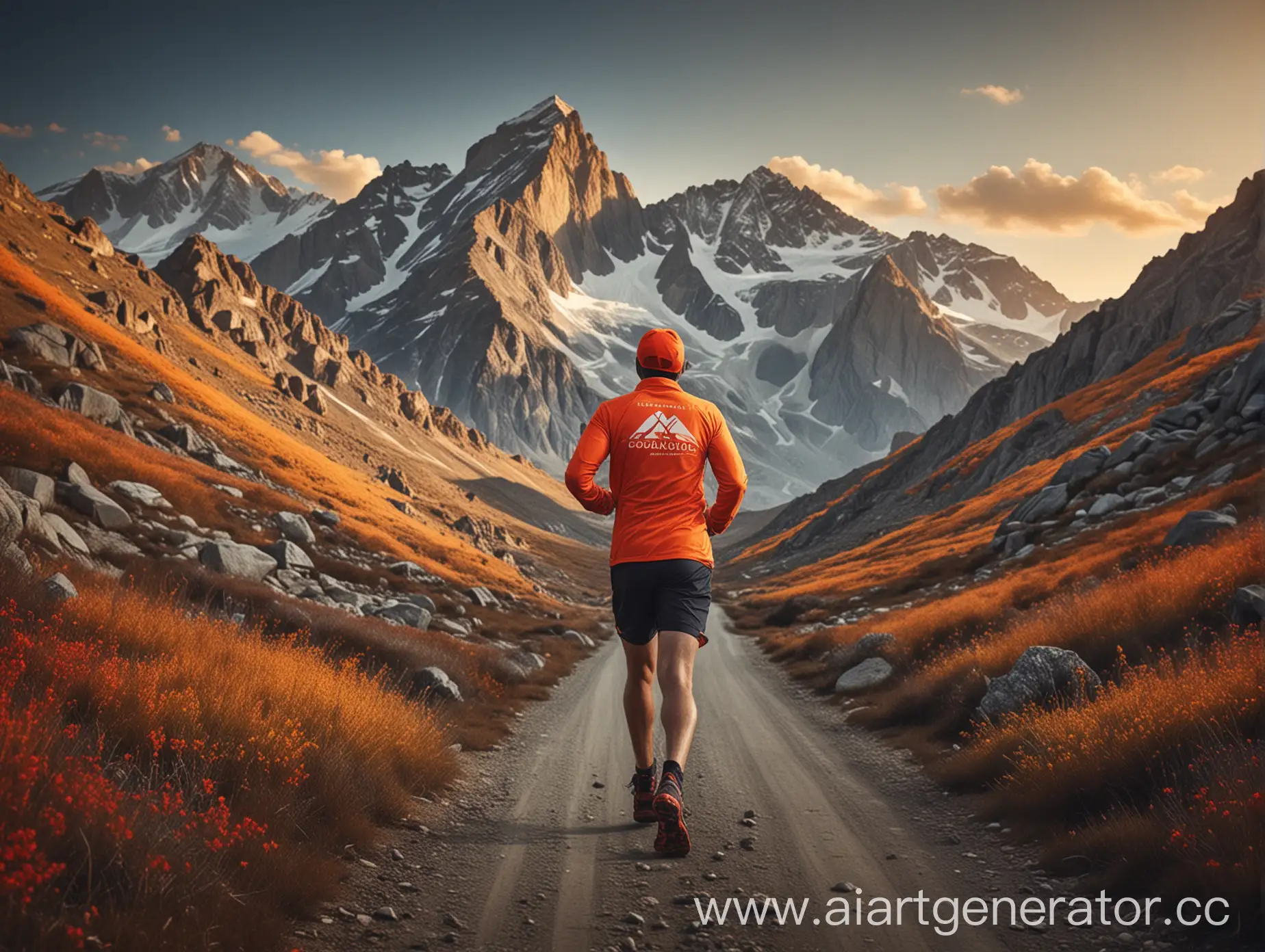 Vibrant-Mountain-Landscape-with-Athlete-at-Starting-Line