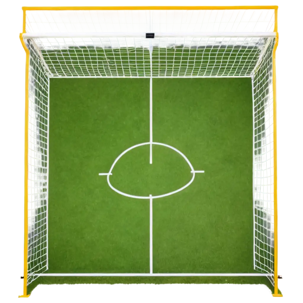 a soccer goal from a birds eye view, Just the goal, no field or balls