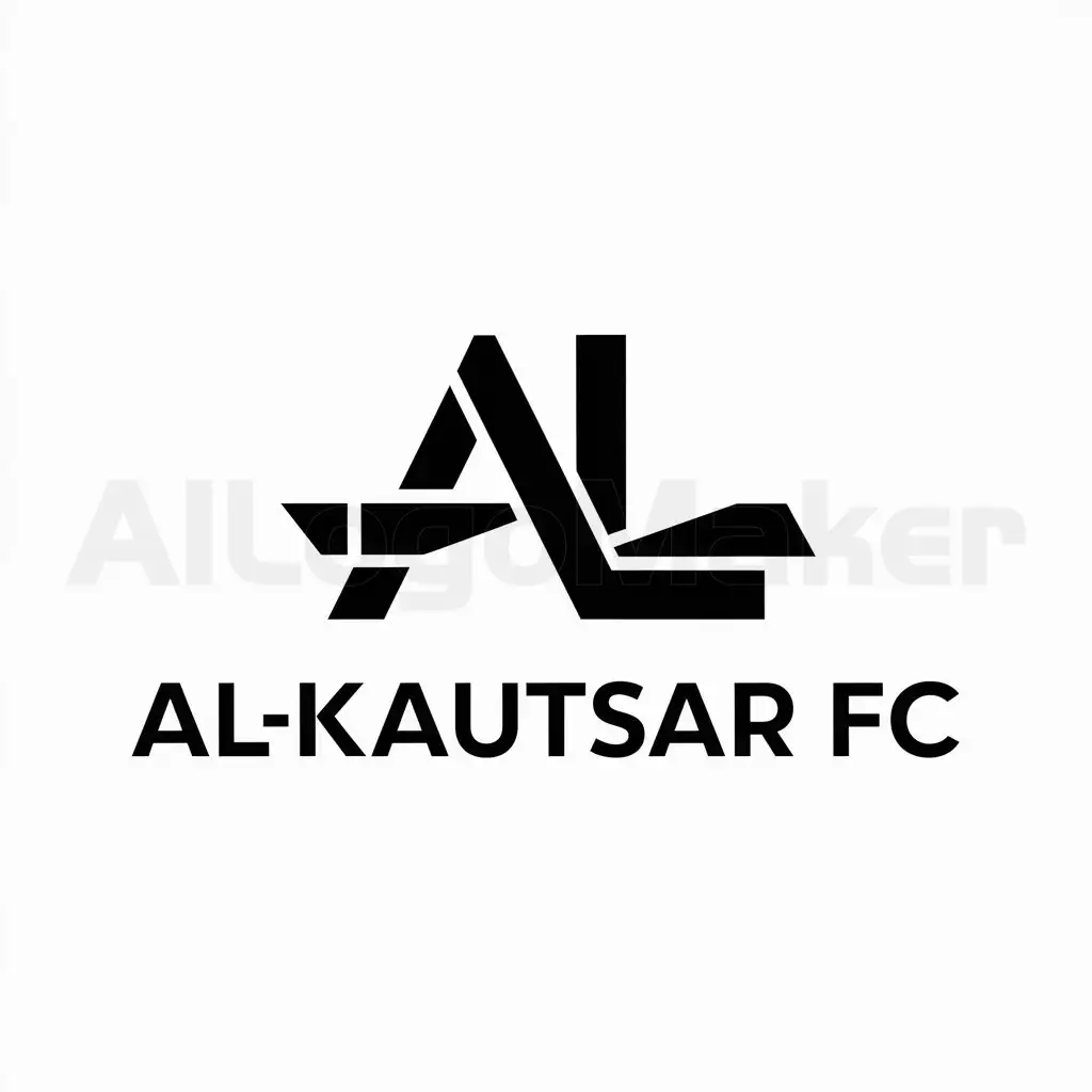 a logo design,with the text "Alkautsar Fc", main symbol:Huruf A and L,Minimalistic,be used in Sports Fitness industry,clear background