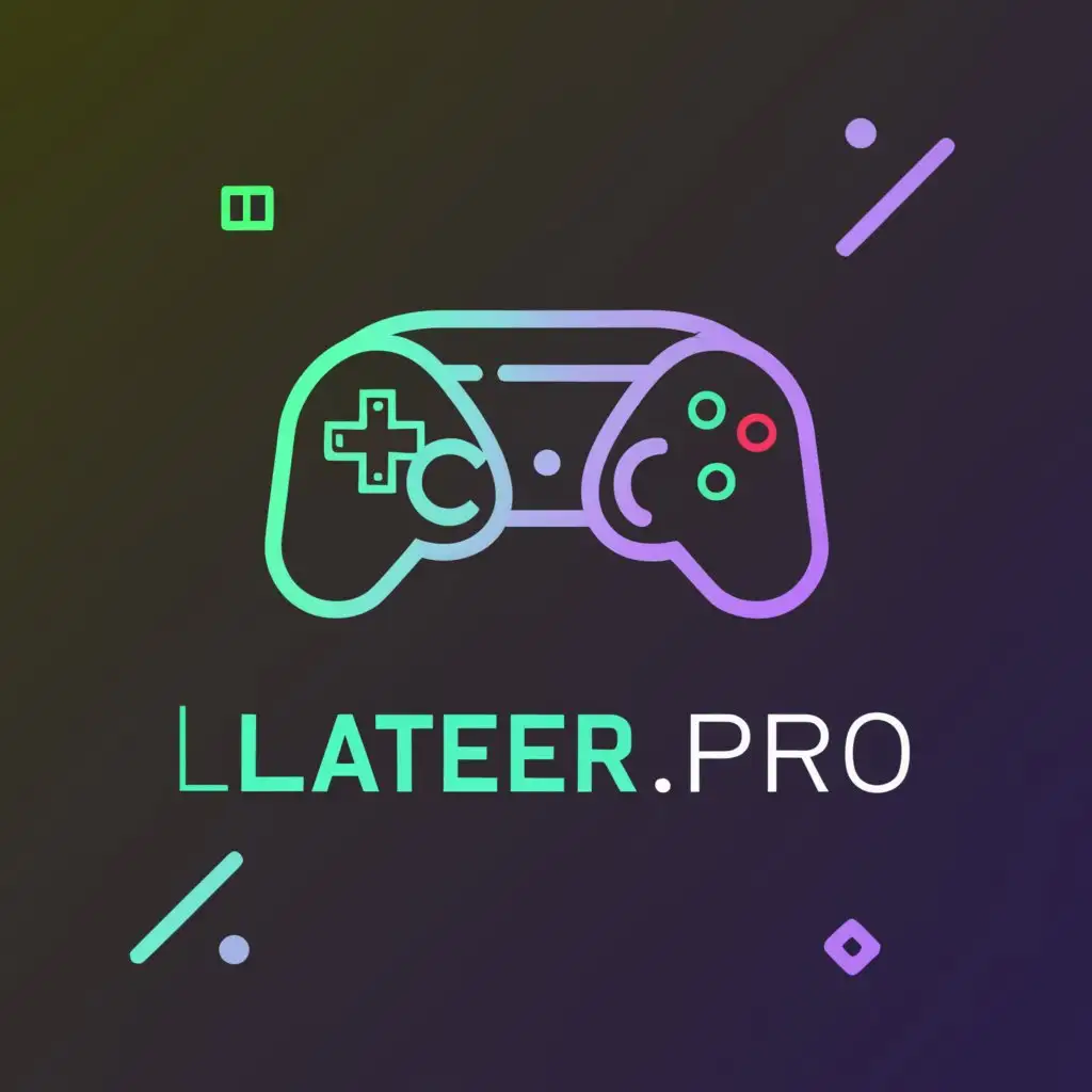 a logo design,with the text "Lateur.pro", main symbol:Main logo is a controller, with inside the letter "L",Moderate,clear background
