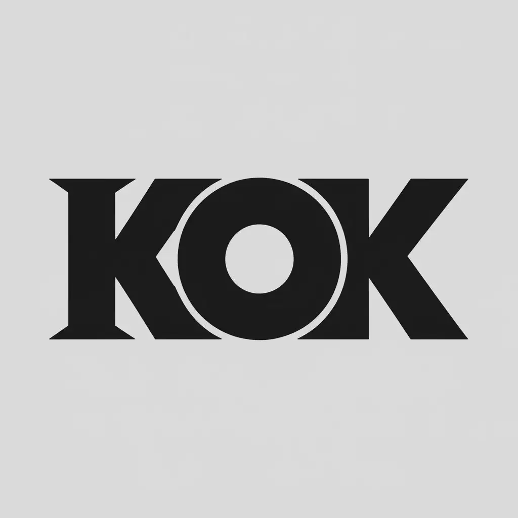 a logo design,with the text "KOK", main symbol:KOK,Moderate,clear background