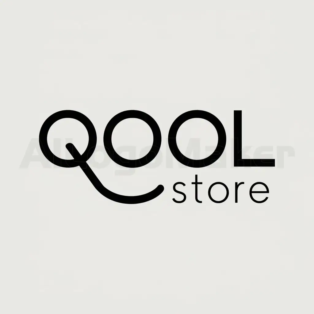 a logo design,with the text "Qool-store", main symbol:Cool,Moderate,be used in Retail industry,clear background