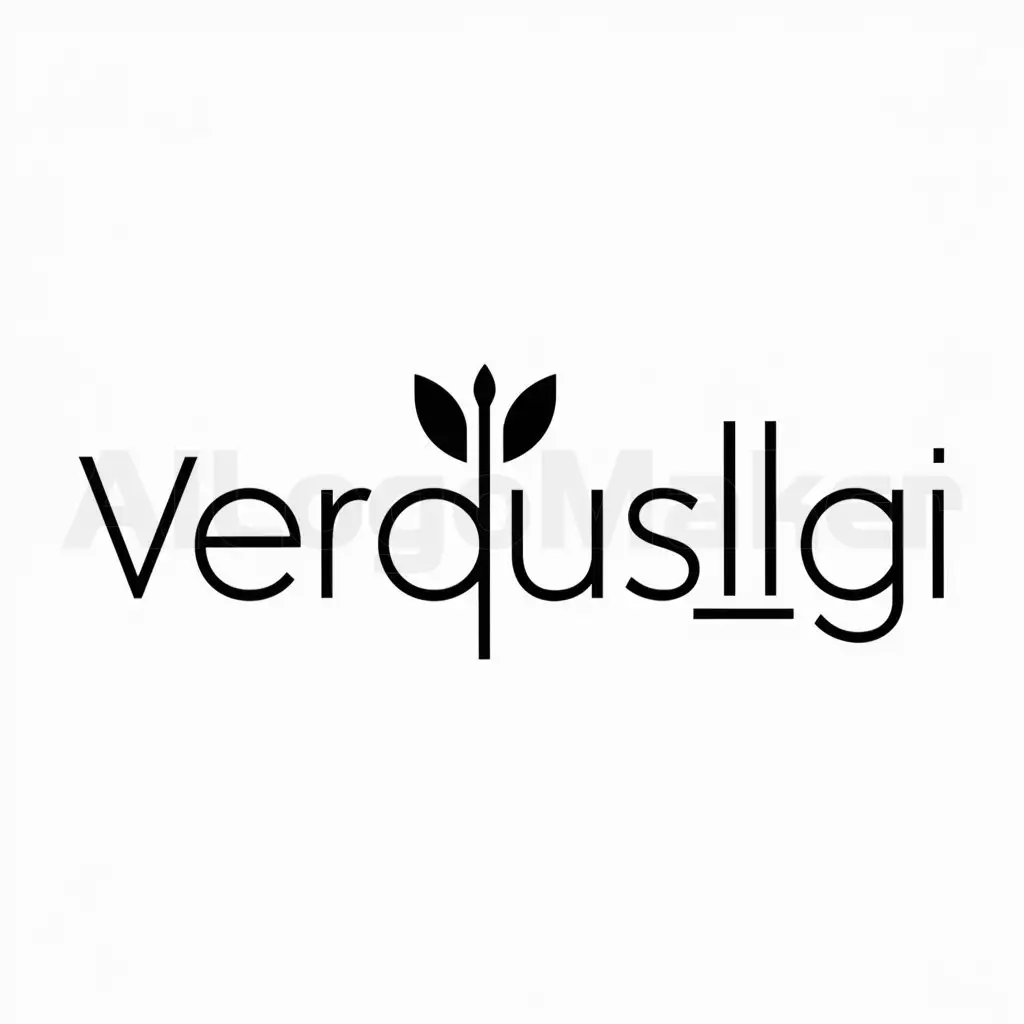 a logo design,with the text "Verduslgi", main symbol:plant,Minimalistic,be used in government industry,clear background